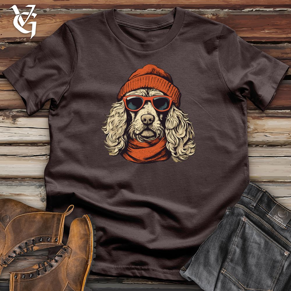 Winter Beanie Doodle Pooch Softstyle Tee