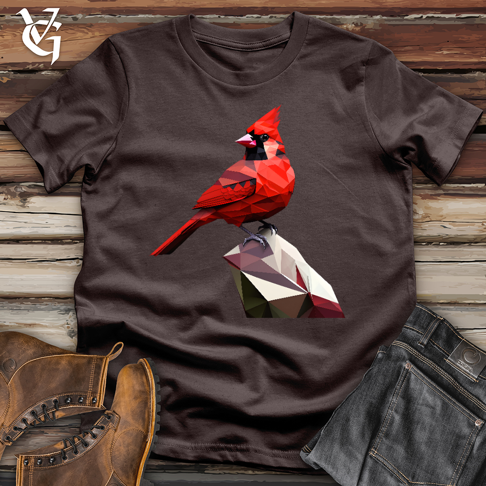 Geometric Cardinal Bird Softstyle Tee