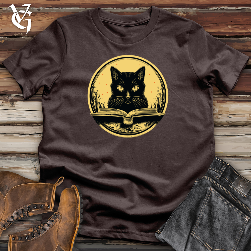 Vintage Bookworm Black Cat Softstyle Tee