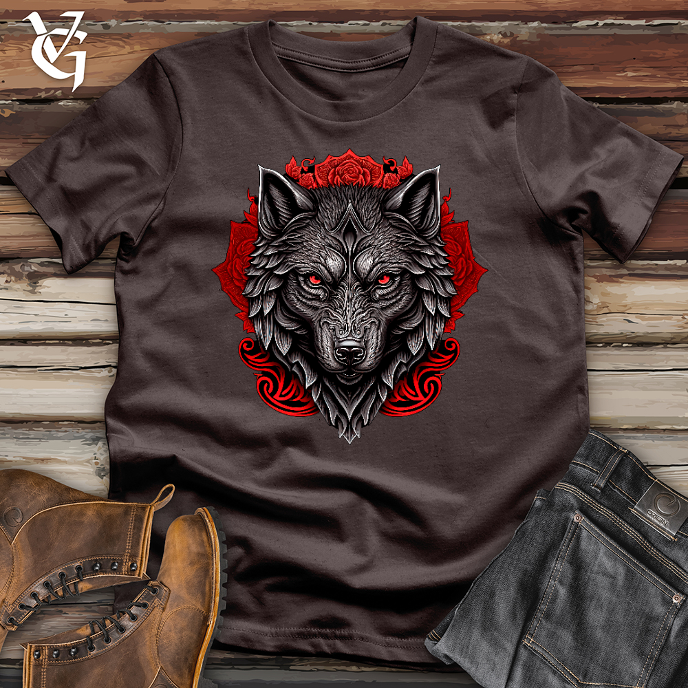 Red Flower Wolf Softstyle Tee