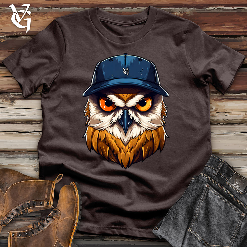 owl wearing a baseball cap Softstyle Tee