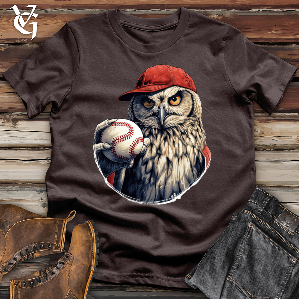 Owl Baseball Pitcher Softstyle Tee