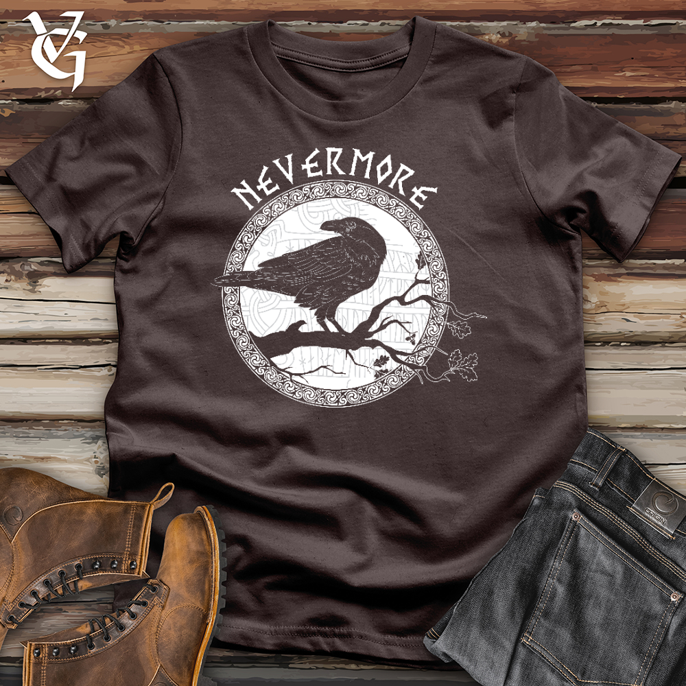 Nevermore White Winter Raven Softstyle Tee