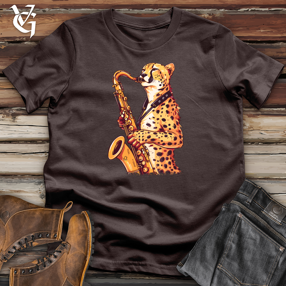 Cheetah Saxophone Groove Softstyle Tee