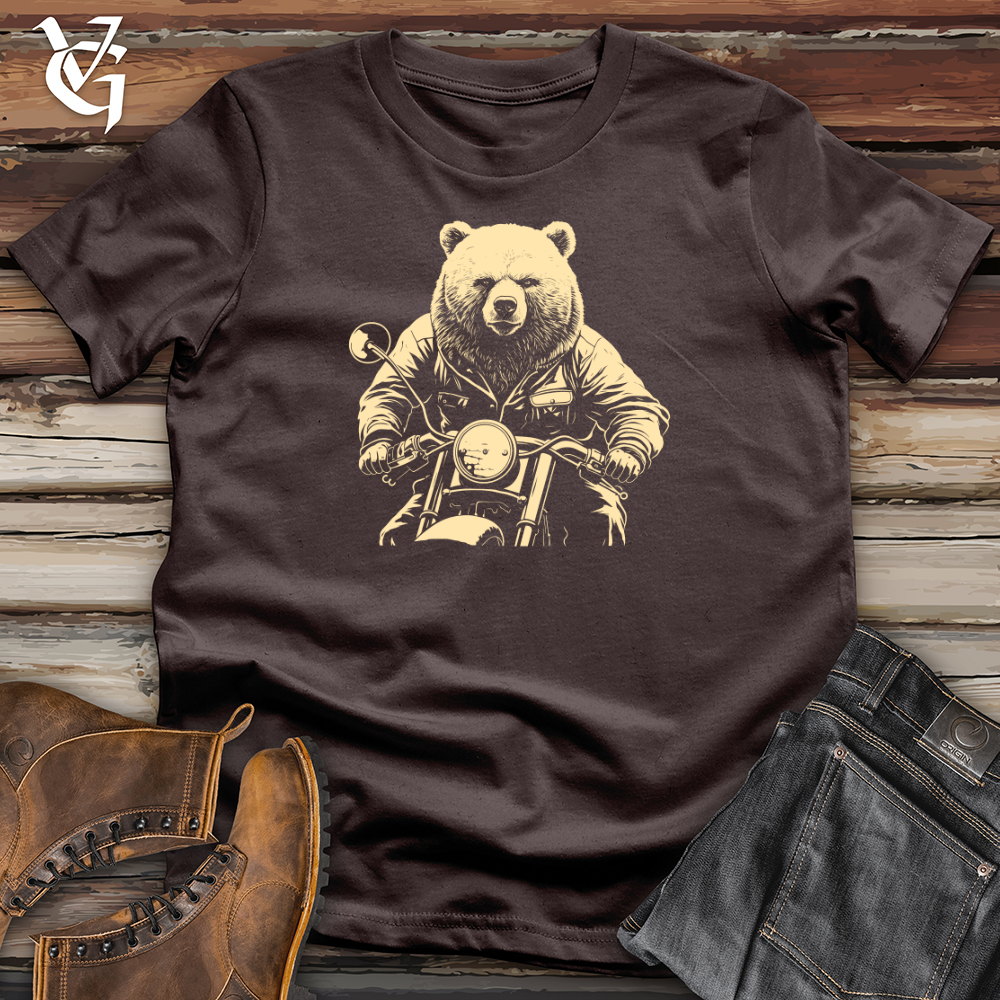 Policeman Bear on Motorcycle Patrol Softstyle Tee