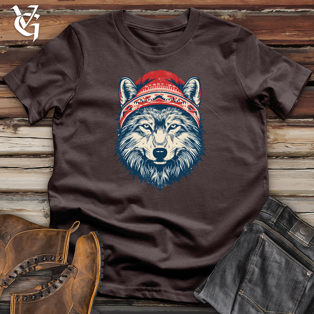 Vintage Pompom Snow Hat Wolf Softstyle Tee