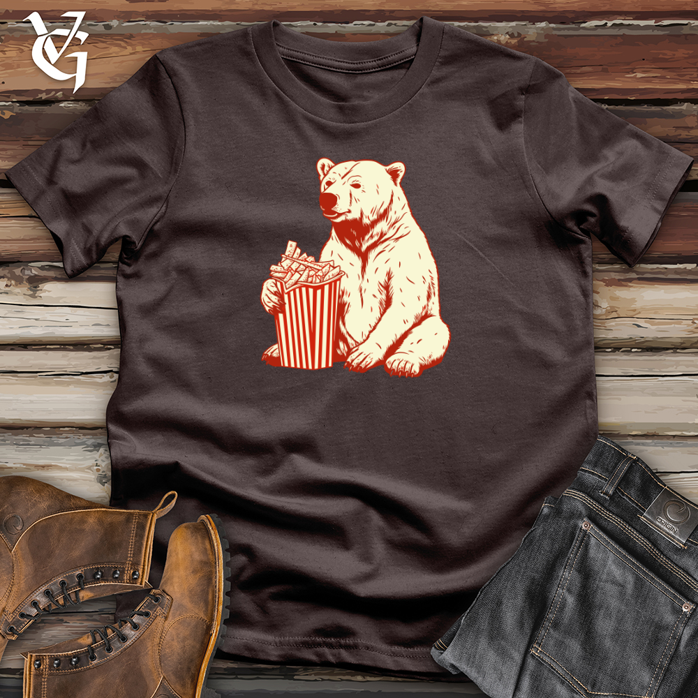 Retro Fry Loving Bear 01 Softstyle Tee
