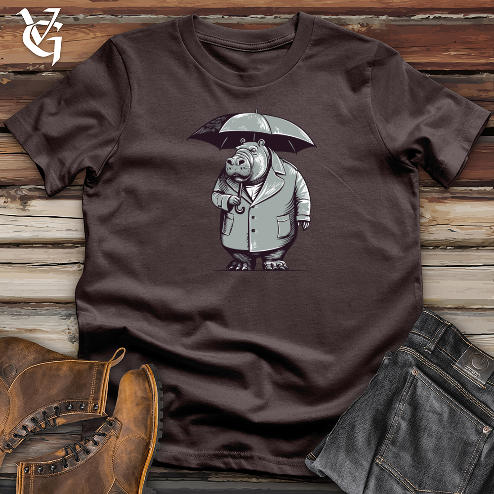 Hippopotamus River Drizzle Umbrella Haven Softstyle Tee