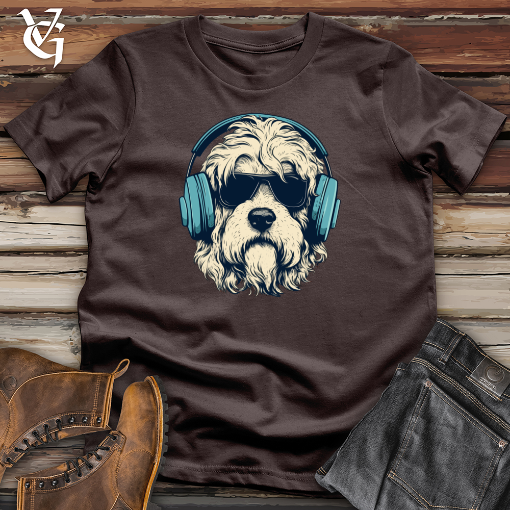 Headphone Rocking Doodle Pooch Softstyle Tee