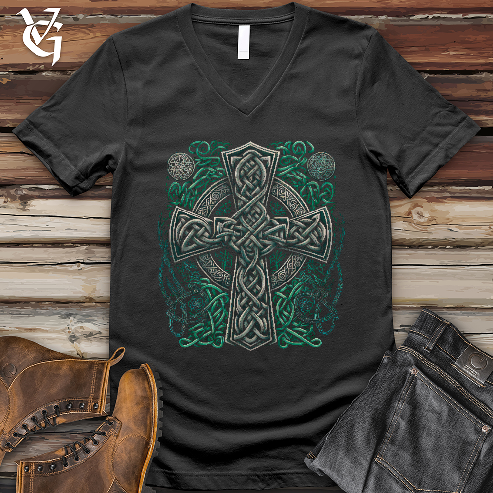 Celtic Crosses V- Neck Tee