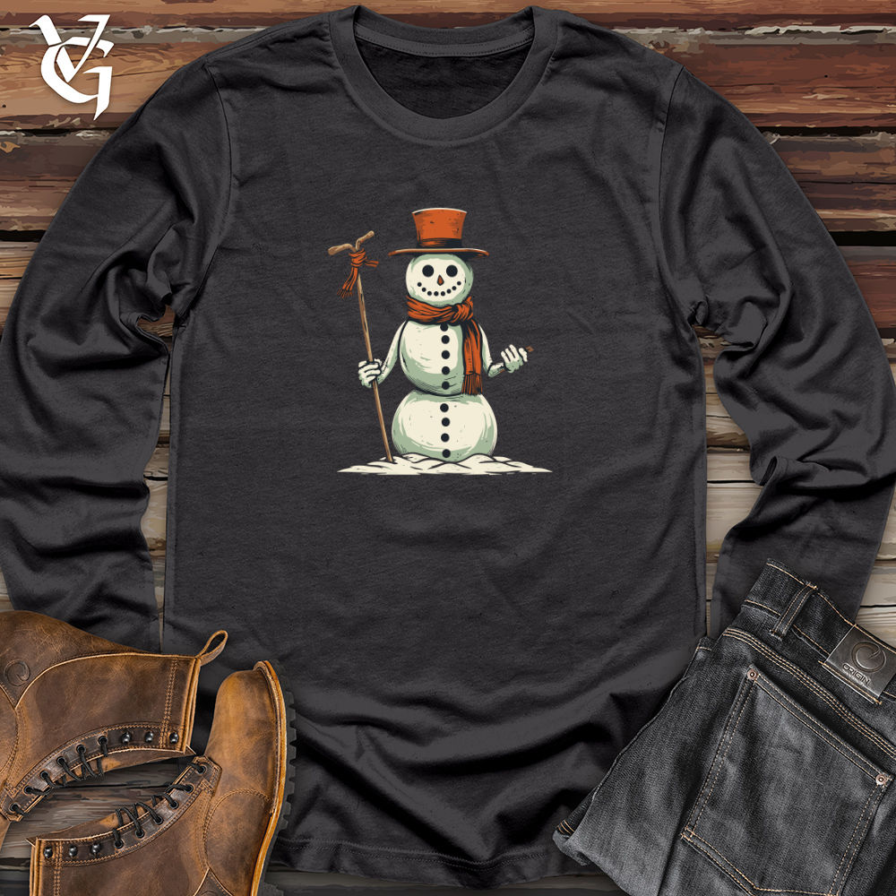 Vintage Snowman Charm 01 Long Sleeve