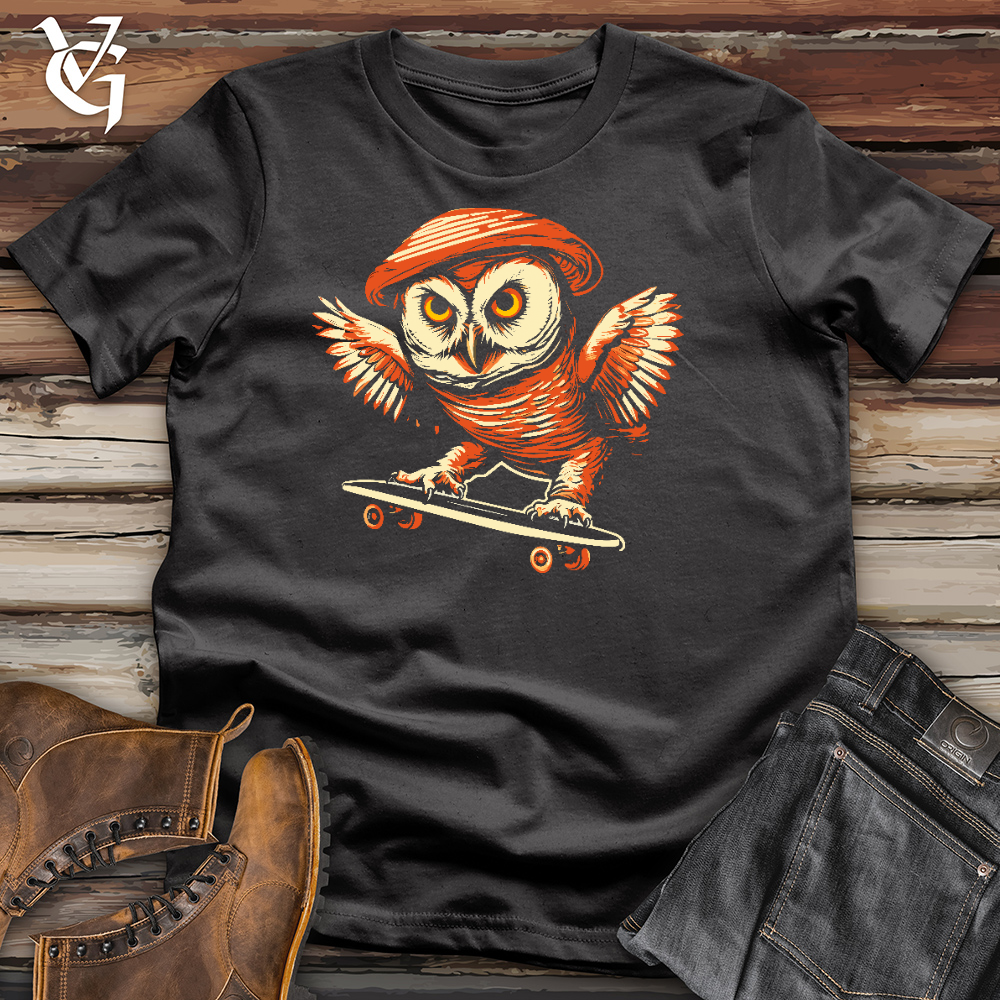 Owl Skate Boarder Cotton Tee