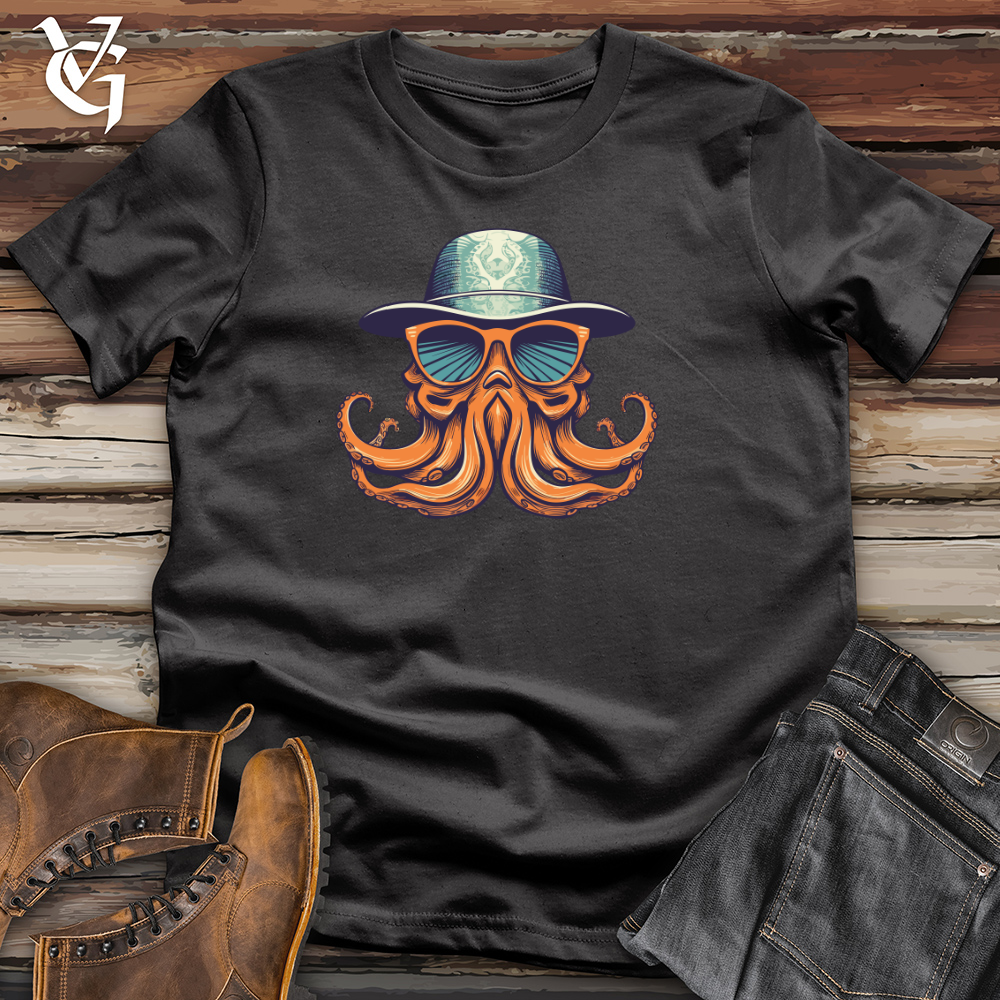 Retro Fedora Octopus Cotton Tee