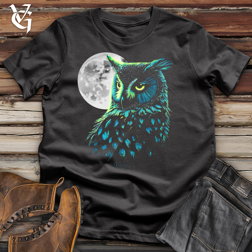 Cosmic Moon Owl Cotton Tee