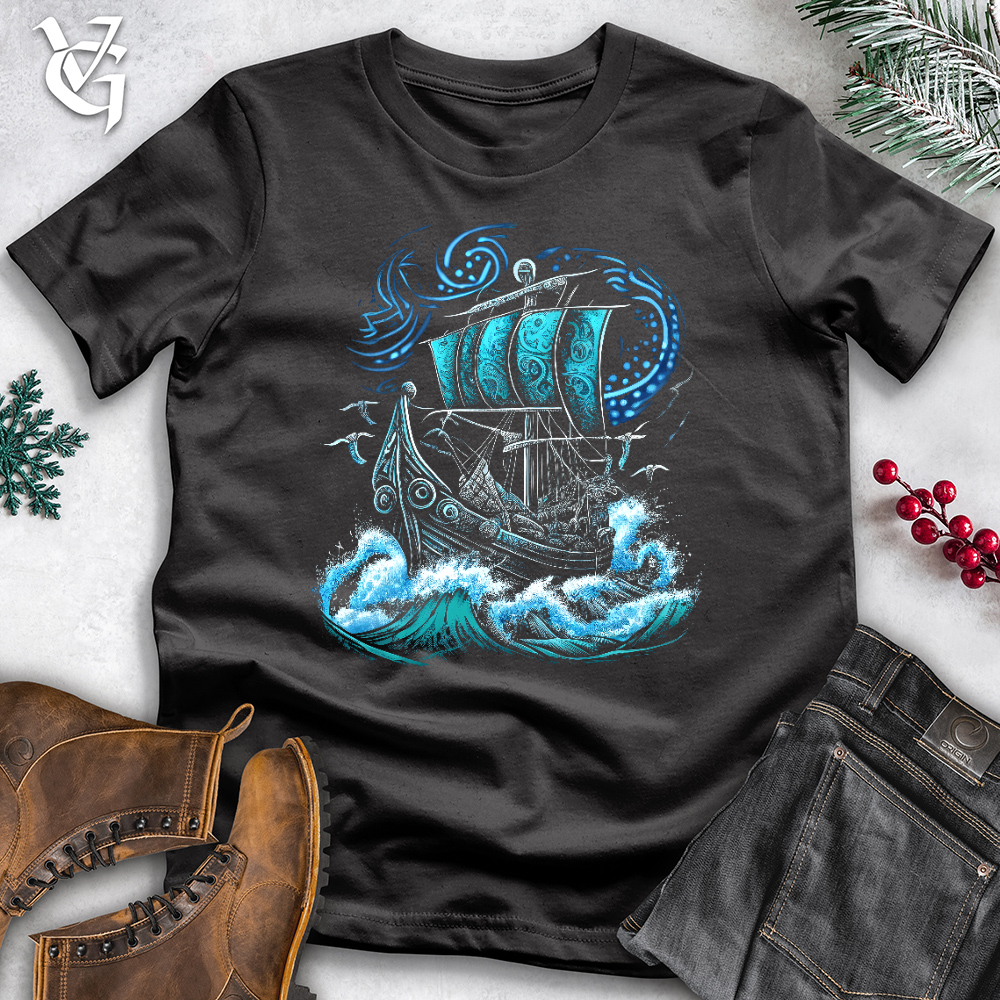 Viking Warrior Ship Cotton Tee