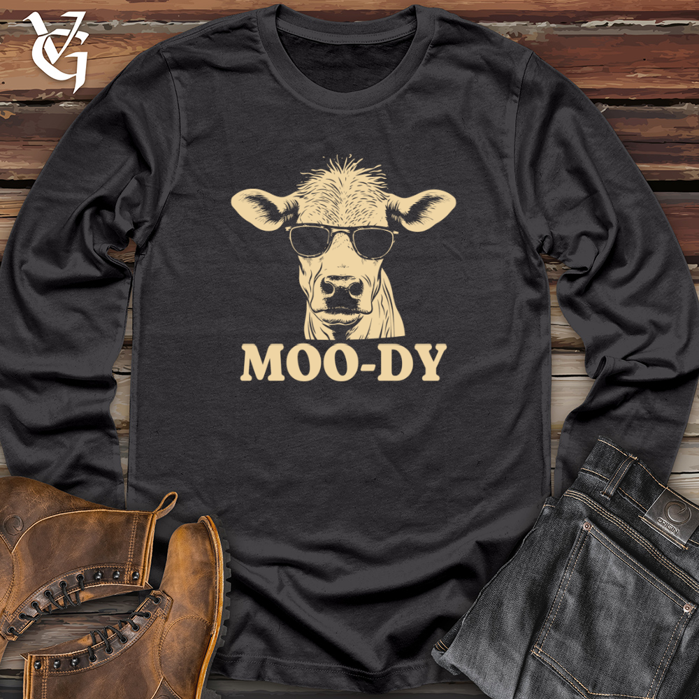 Retro Shades Cow Long Sleeve