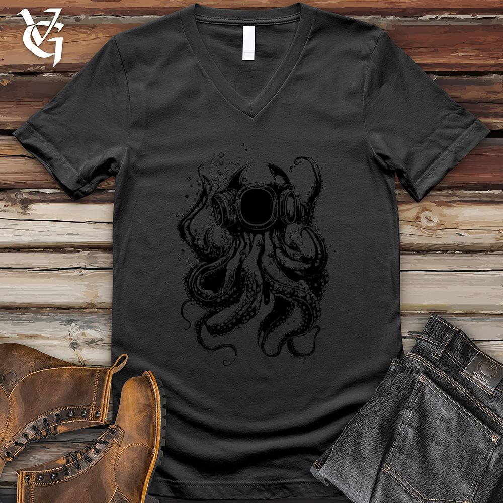 Scuba Octopus V-Neck Tee