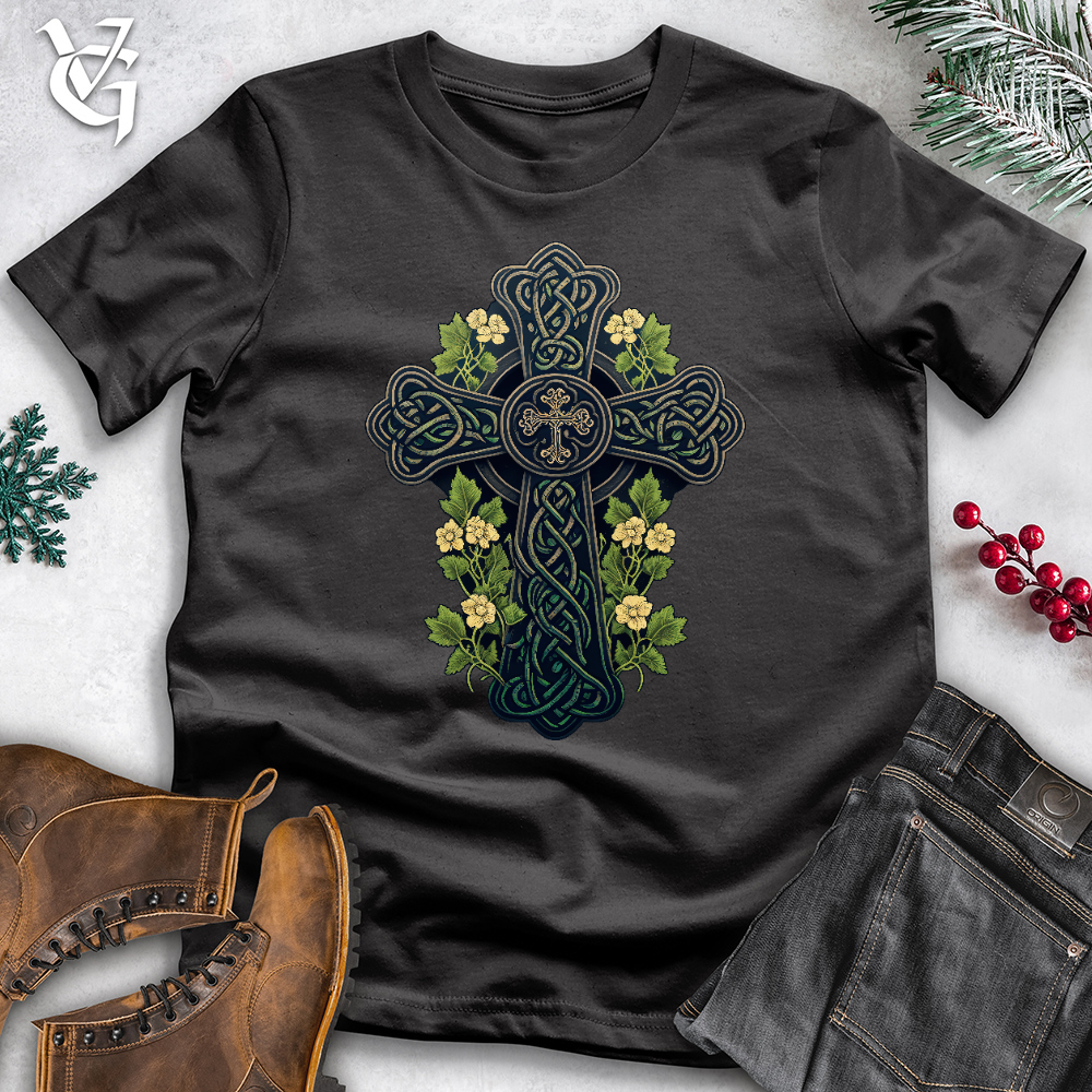 Celtic Cross Garden Cotton Tee