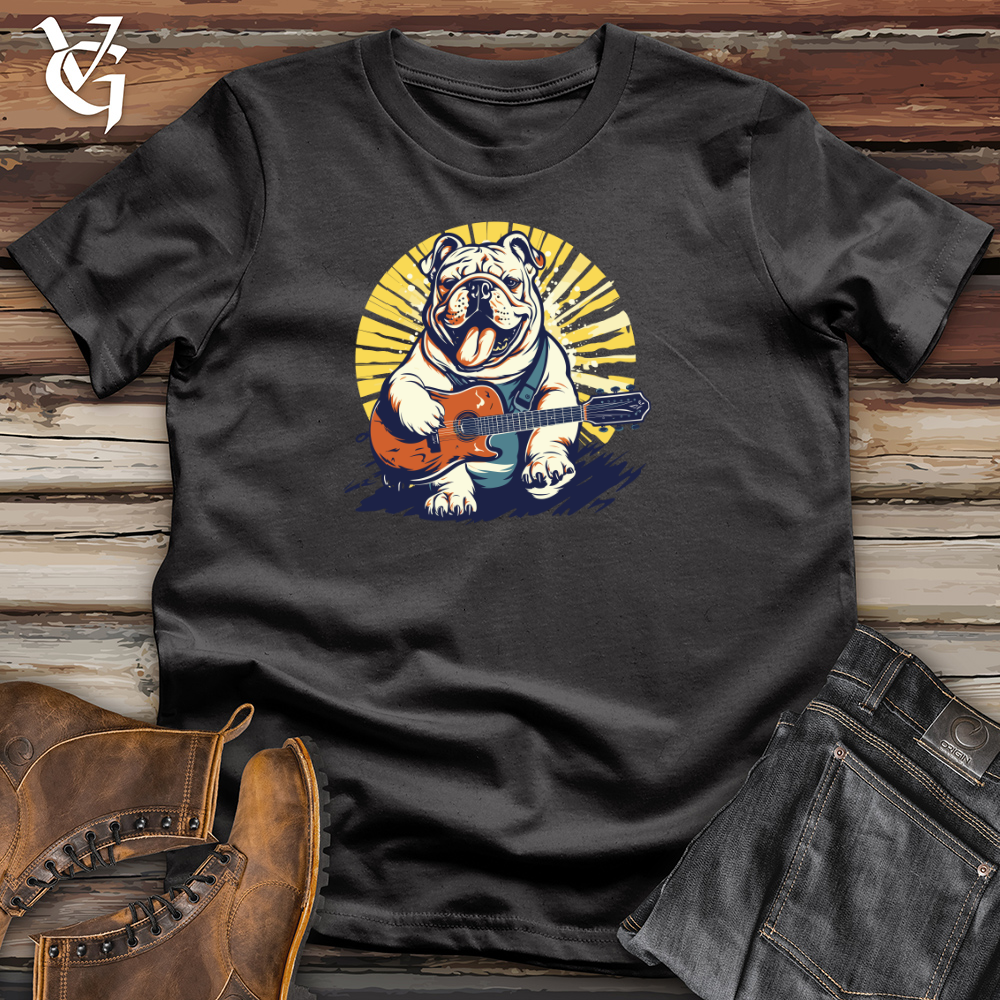 Retro Guitar Bulldog Cotton Tee