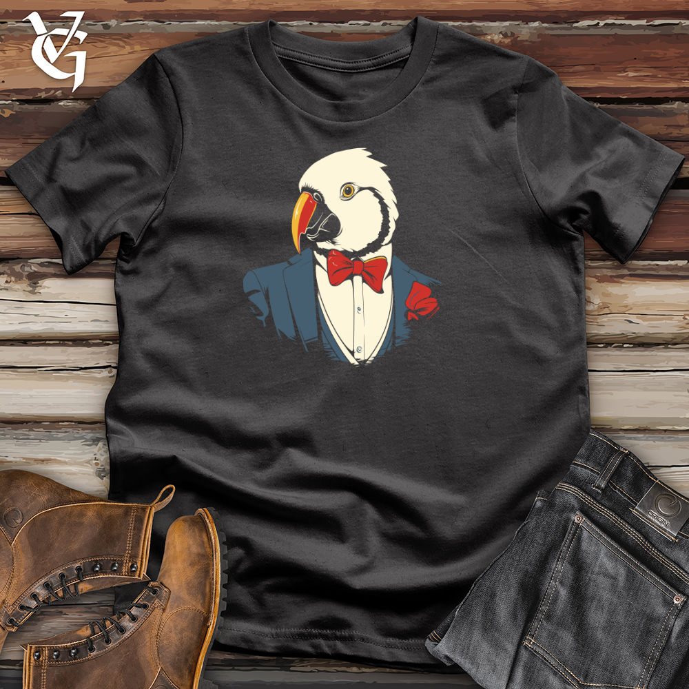 Retro Tuxedo Parrot Cotton Tee