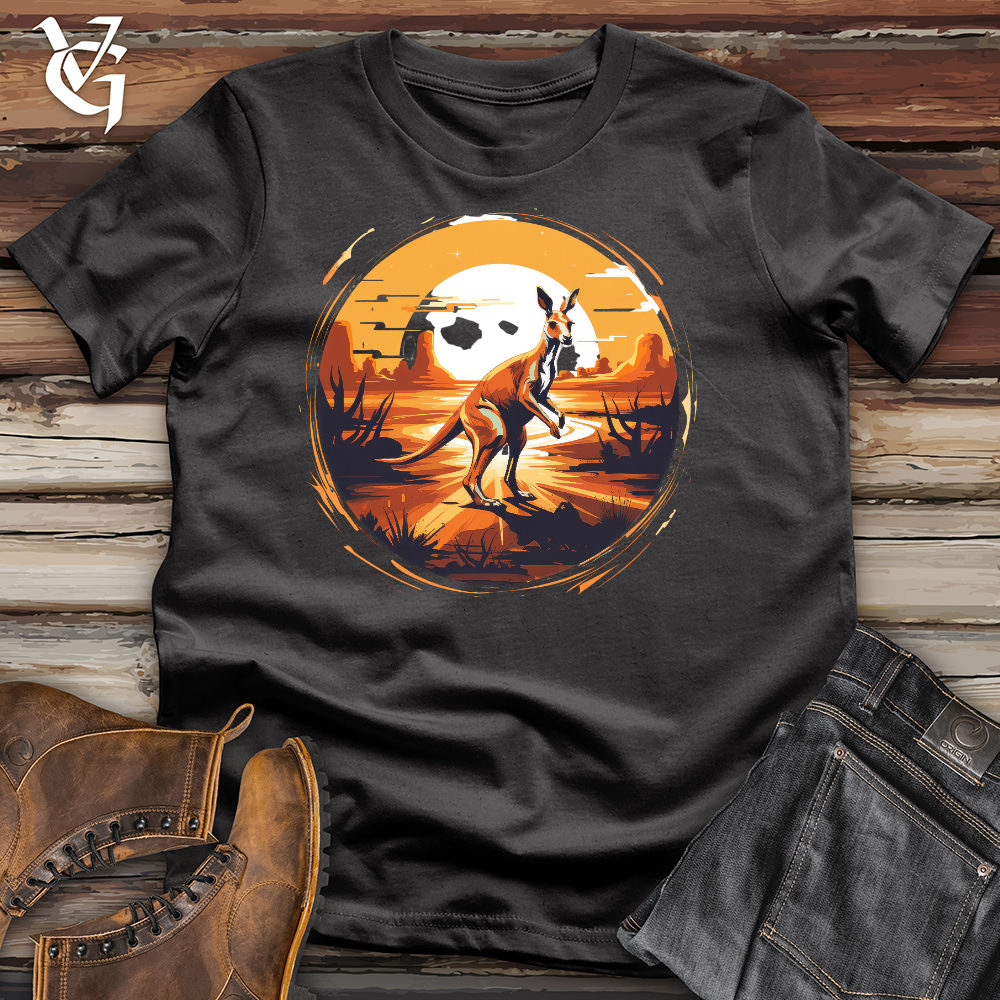 Kangaroo Sunset Cotton Tee