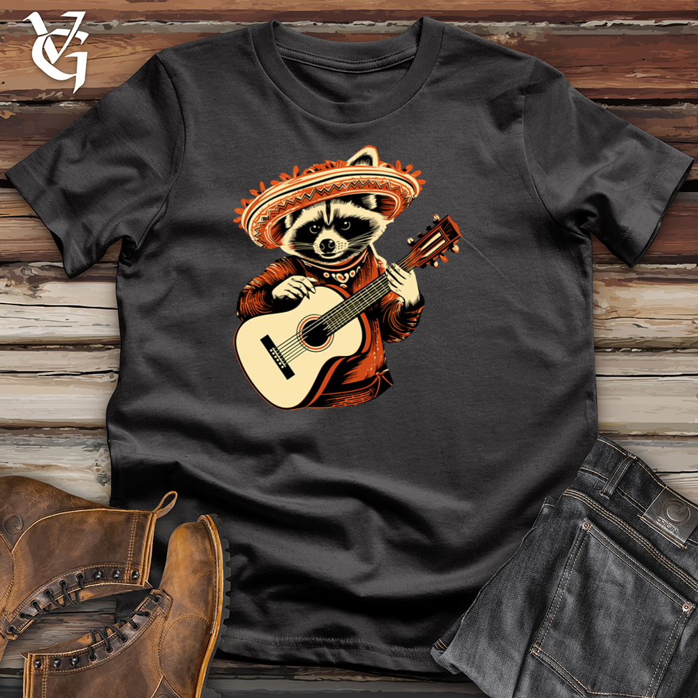 Melodic Raccoon Serenade Cotton Tee