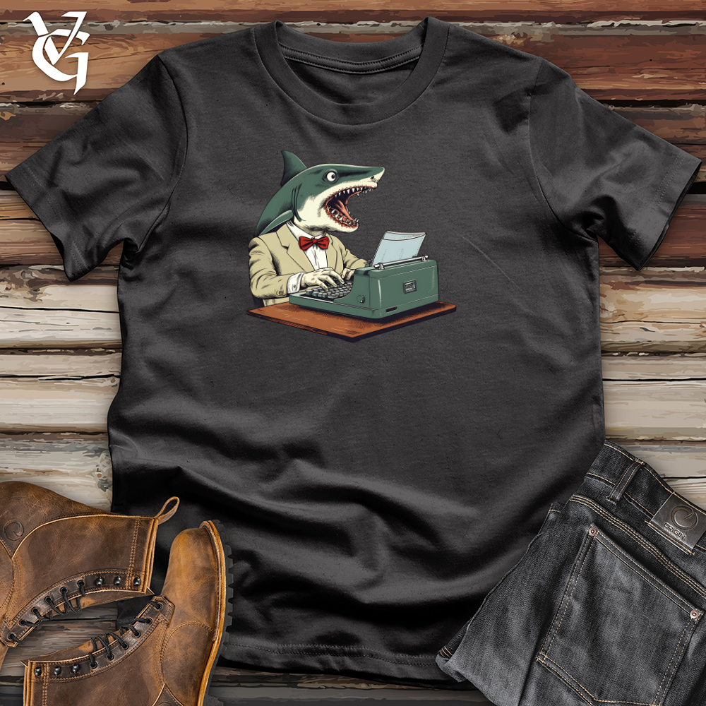 Punny Shark Wordsmith Cotton Tee