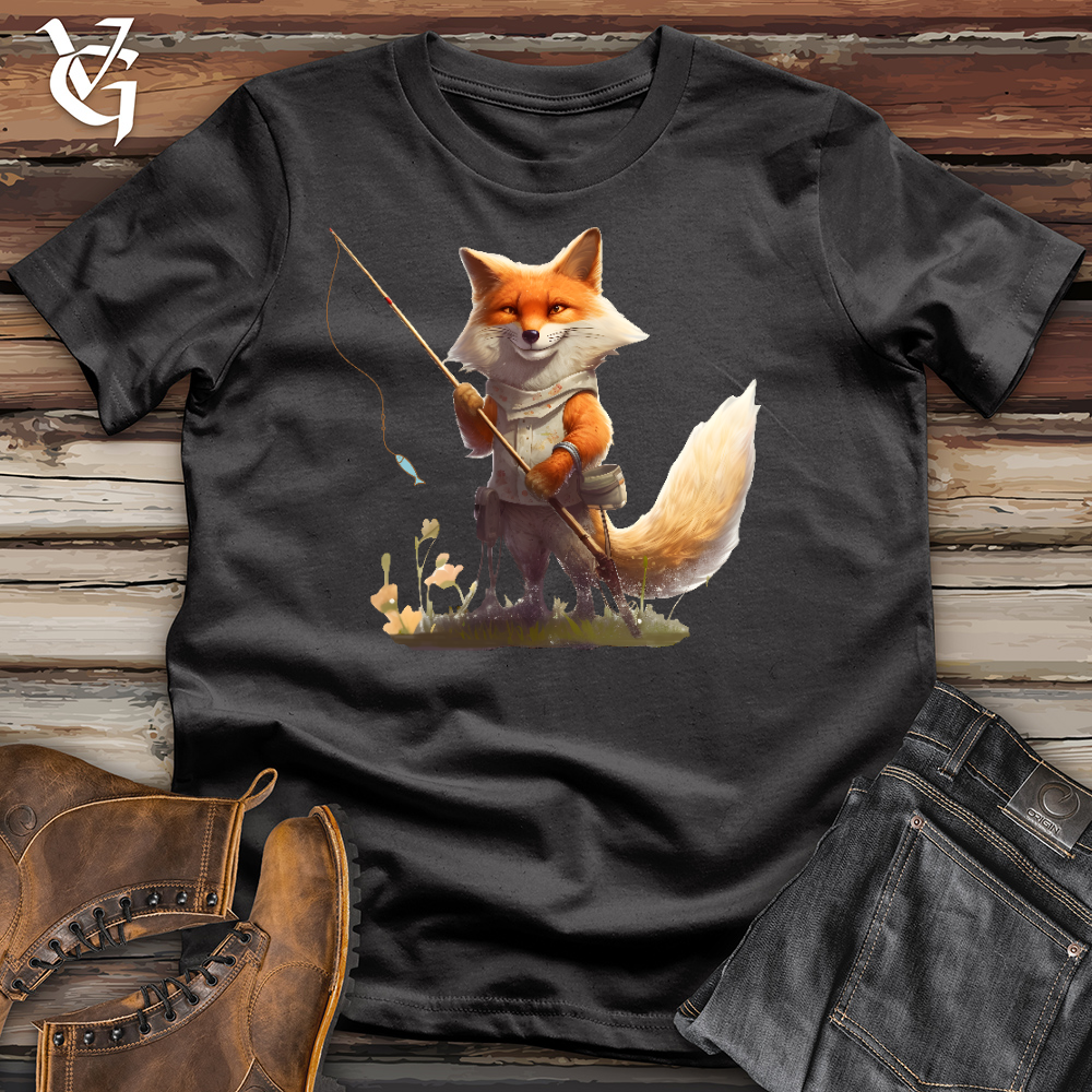 Fishing Fox Cotton Tee