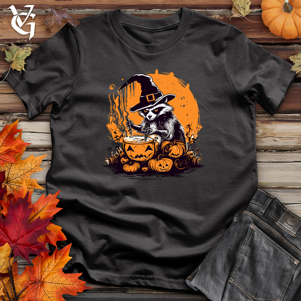 Cauldron Stirring Raccoon Cotton Tee