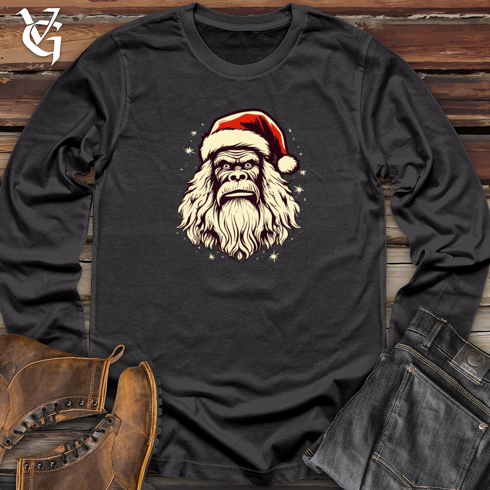 Retro Santa Sasquatch Long Sleeve