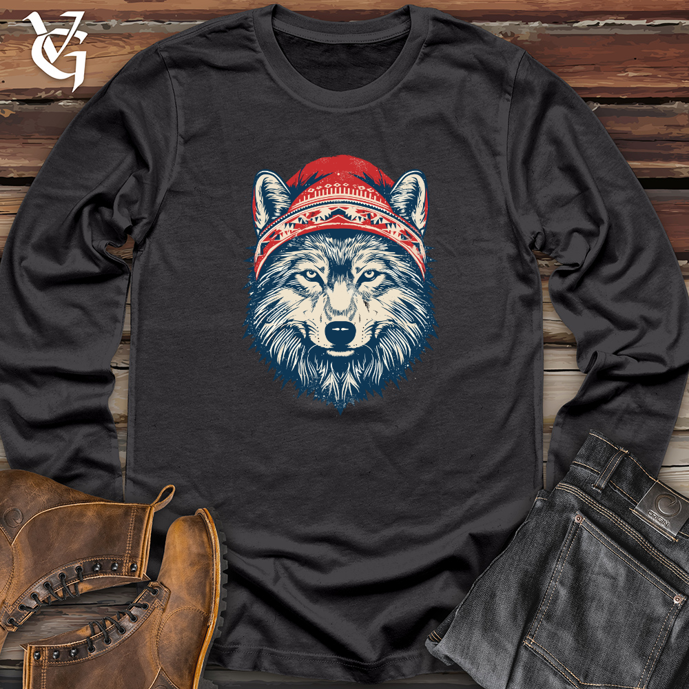 Vintage Pompom Snow Hat Wolf Long Sleeve