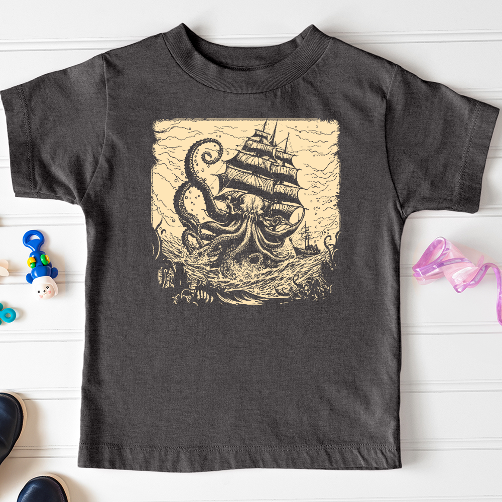 Kraken at Sea Toddler Tee