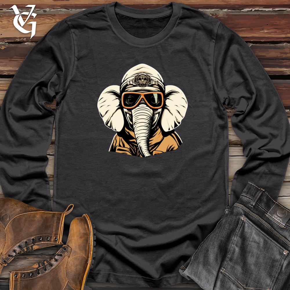 Vintage Ski Masked Elephant Long Sleeve