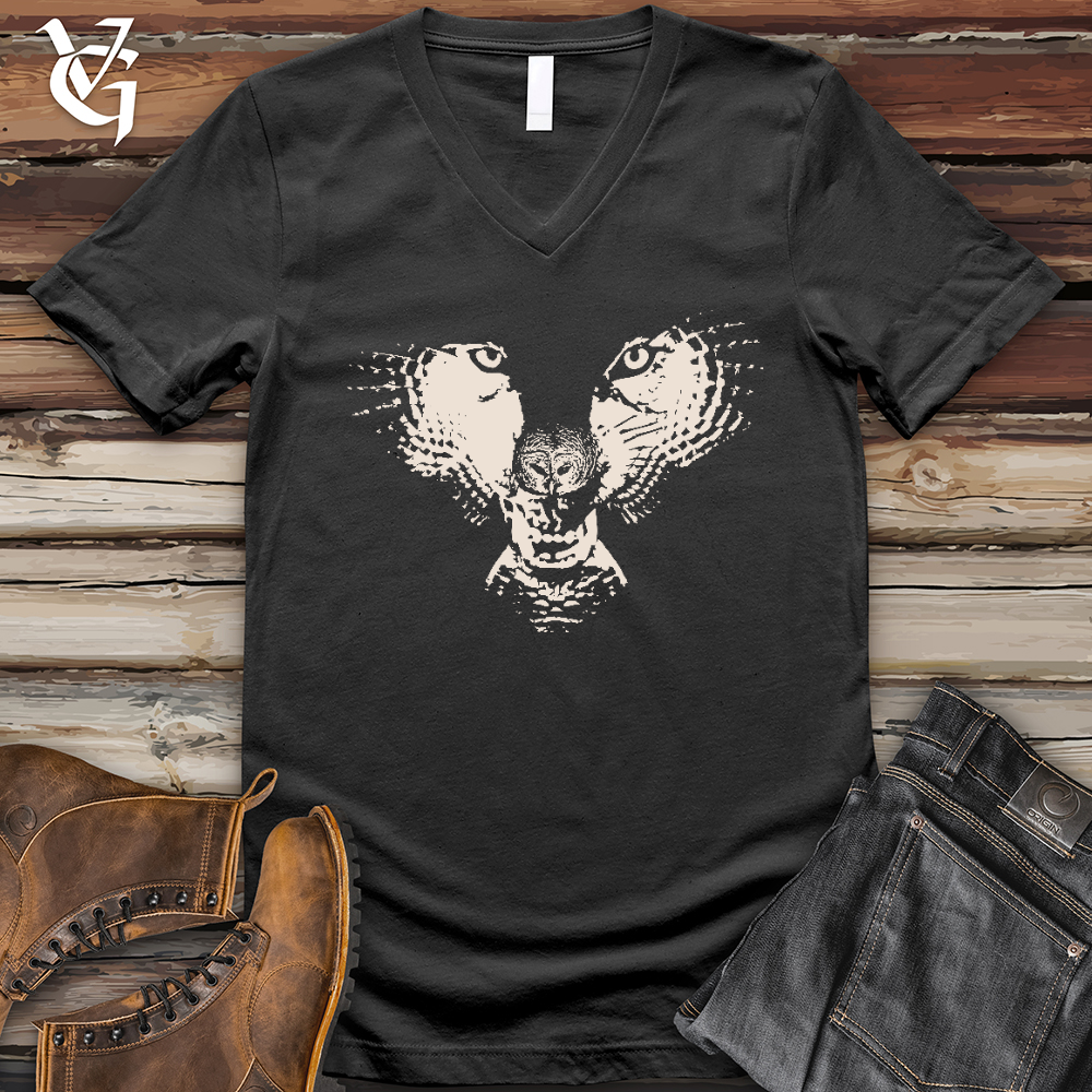 Flying Wolf V- Neck Tee