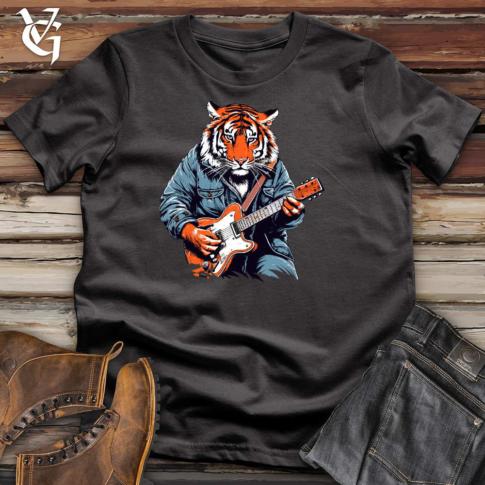 Tiger Playing Guitar Cotton Tee