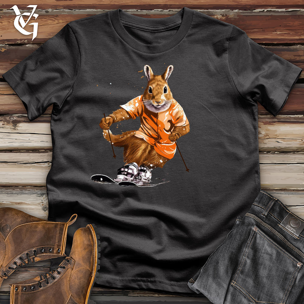 Skiing Squirrel Cotton Tee