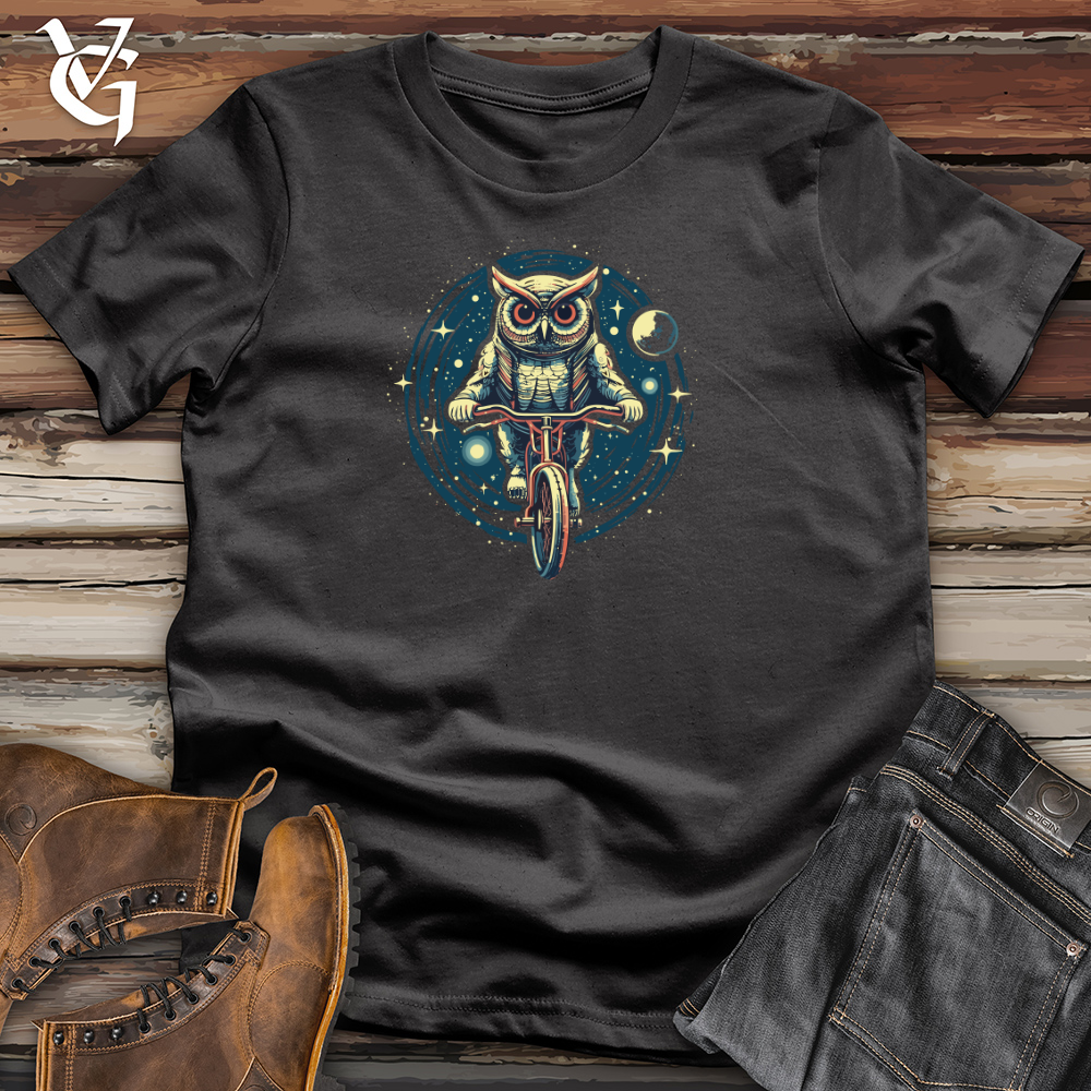 Galactic Cyclist Owl Adventure Cotton Tee