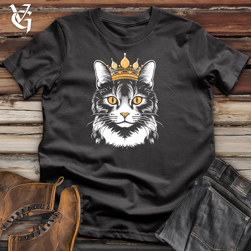 Vintage Crowned Cat Cotton Tee