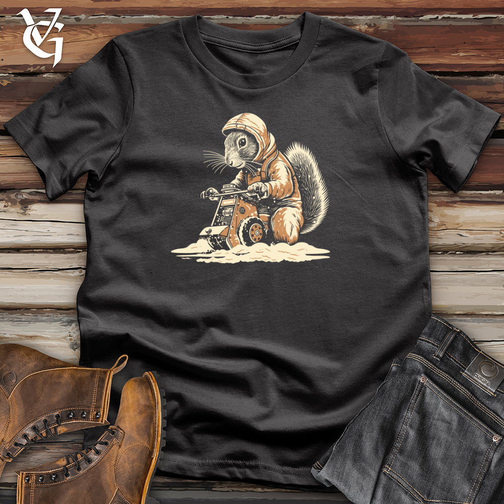 Vintage Snow Blower Squirrel Cotton Tee