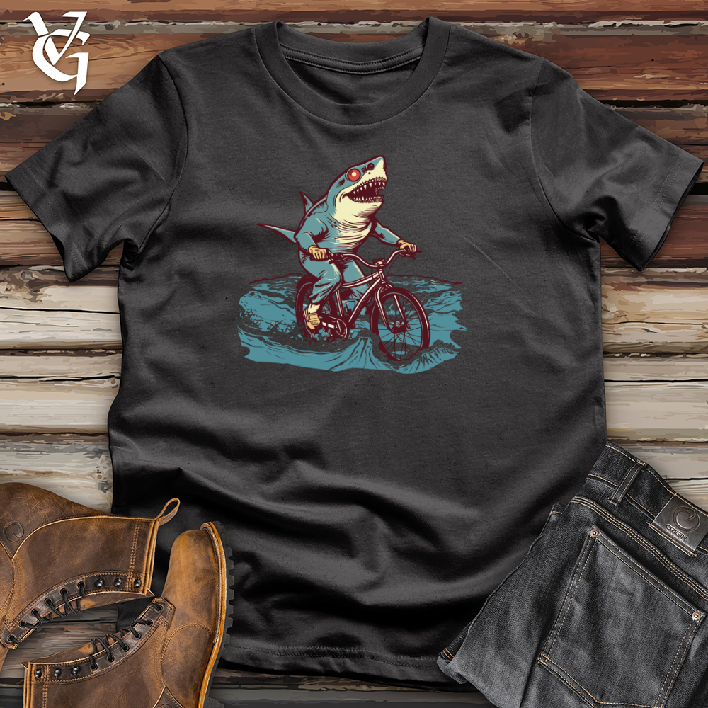 Surfing Shark Wheels Cotton Tee