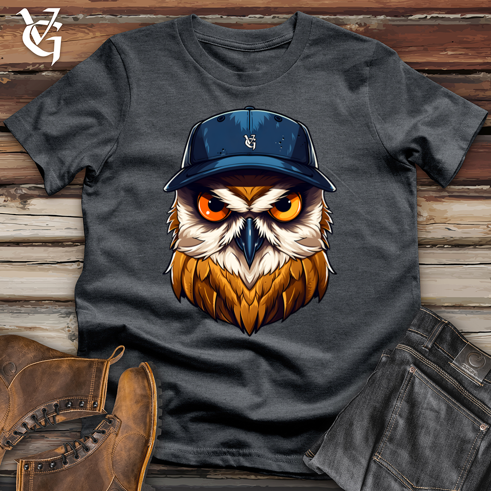 owl wearing a baseball cap Softstyle Tee