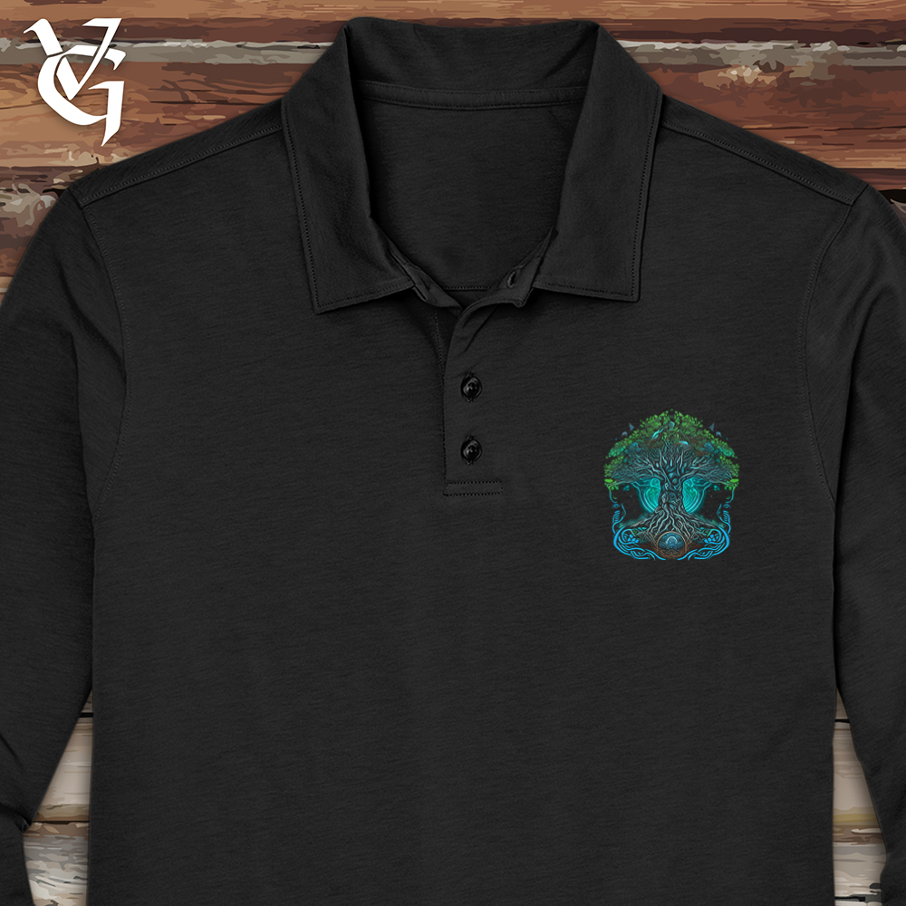 Yggdrasil Spirit Tree Long Sleeve Polo