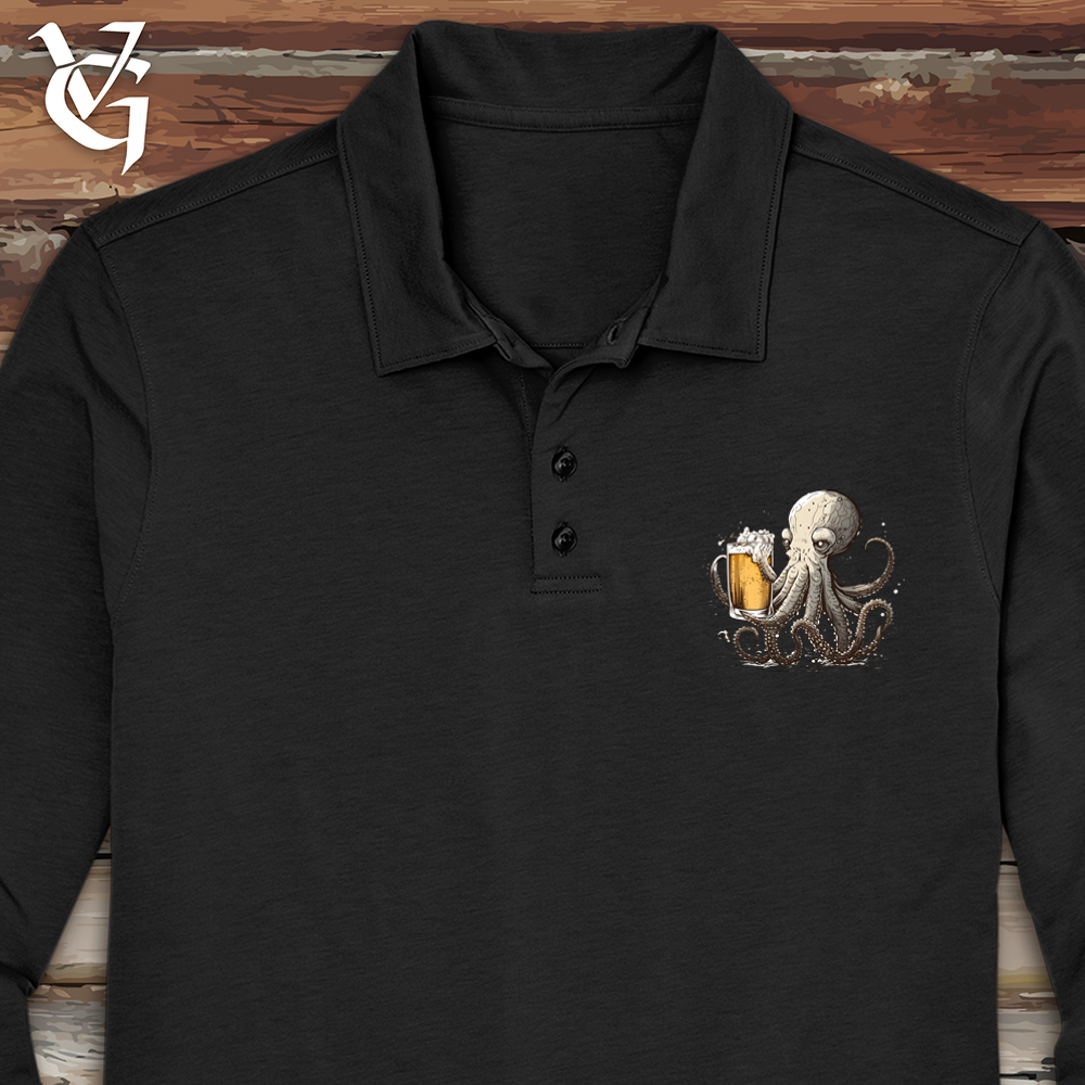 Octopus Happy Hour Long Sleeve Polo