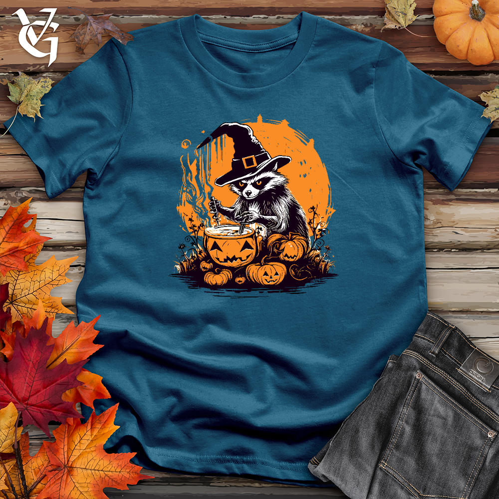 Cauldron Stirring Raccoon Cotton Tee