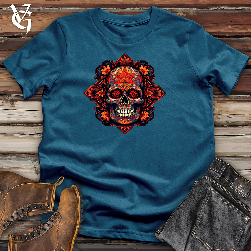 Vintage Mandala Skullscape Cotton Tee