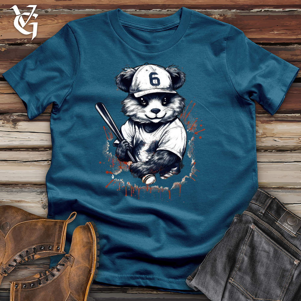 Panda Baseball Player Cotton Tee