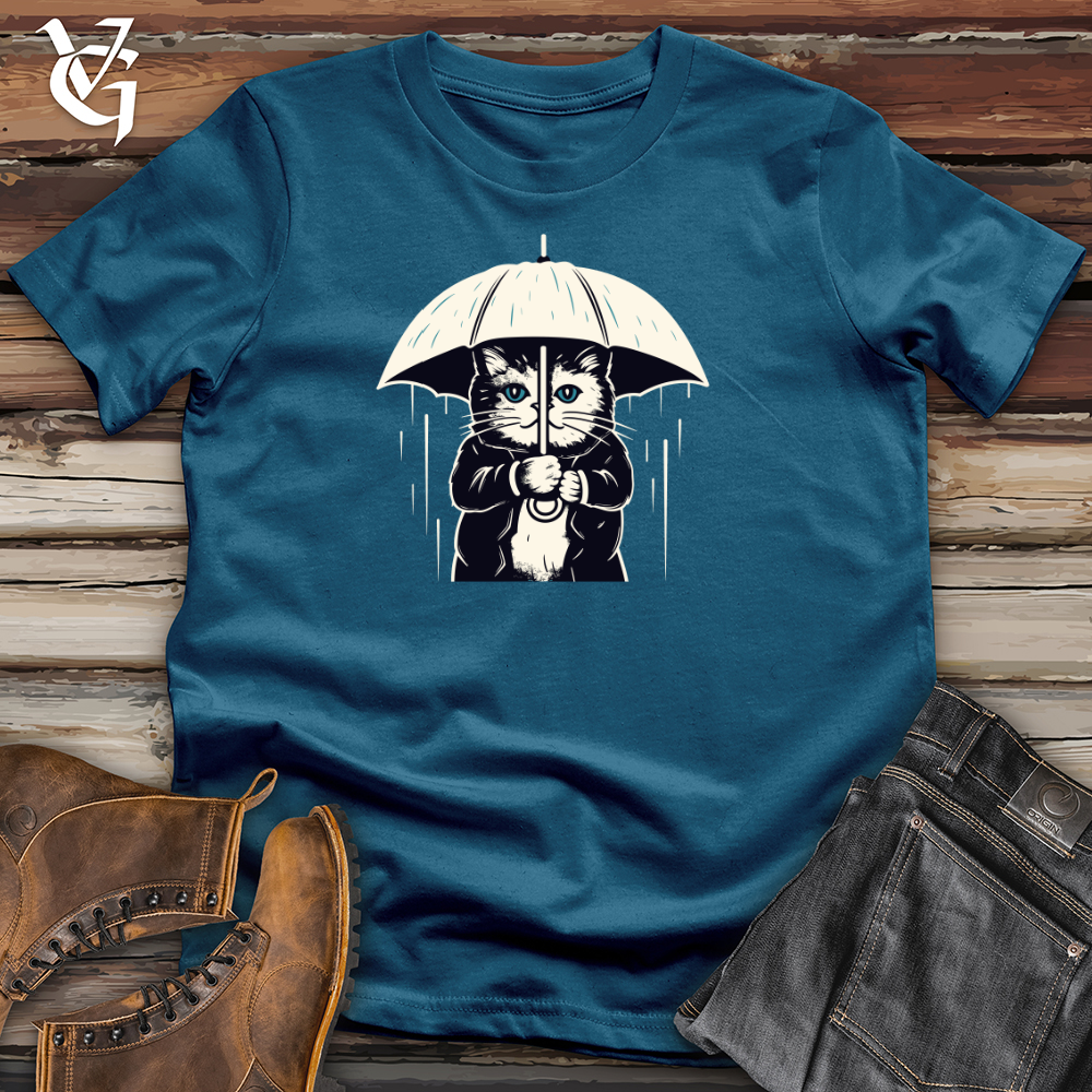 Cat Whiskered Weather Umbrella Purr Tection Cotton Tee