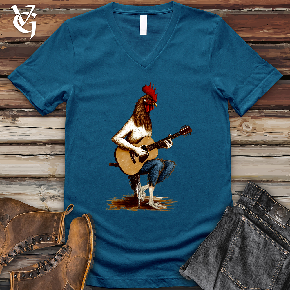 Chicken Guitarist V-Neck Tee