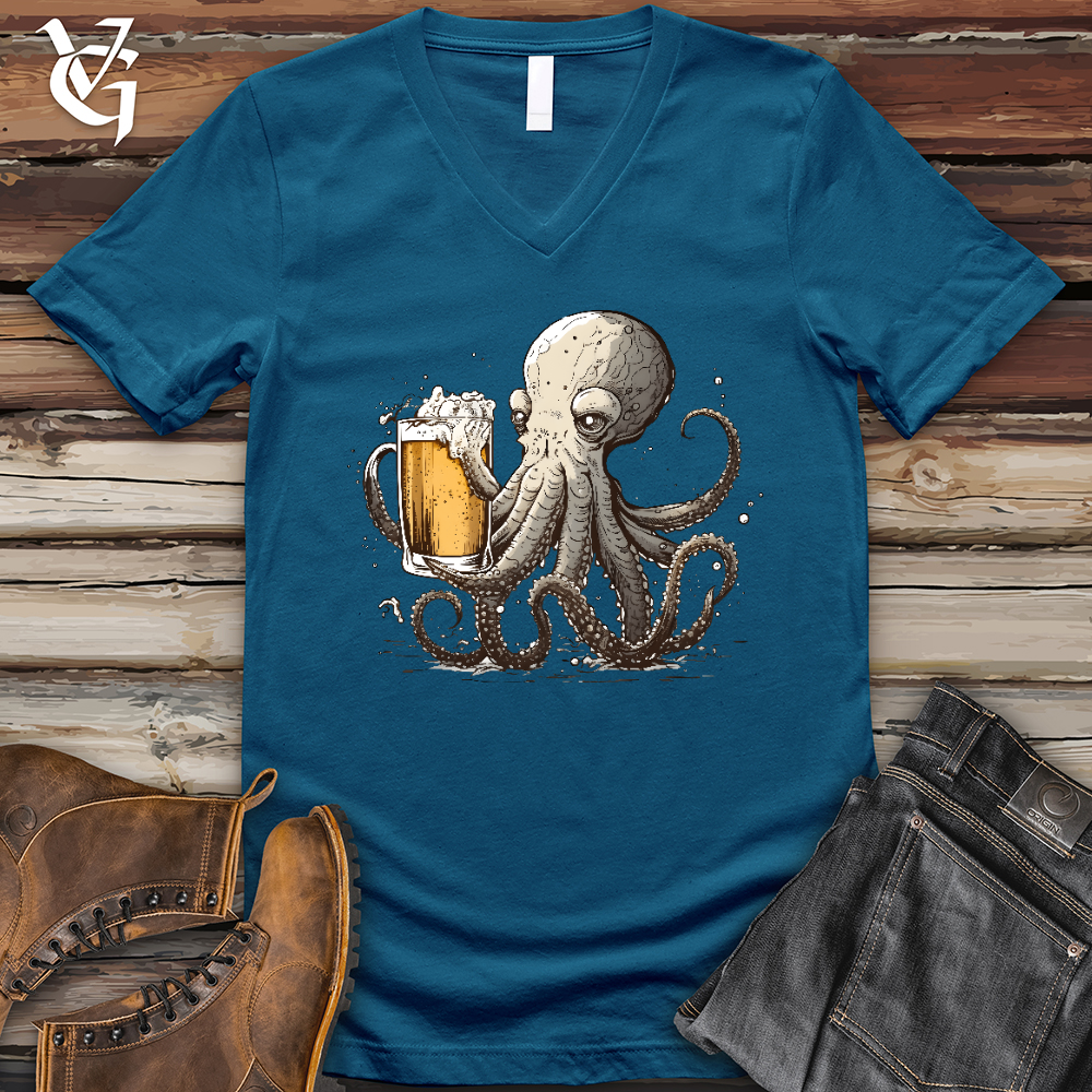 Octopus Happy Hour V-Neck Tee