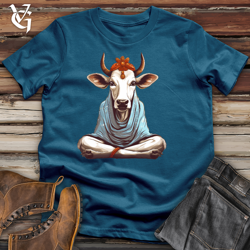 Meditating Cow Cotton Tee